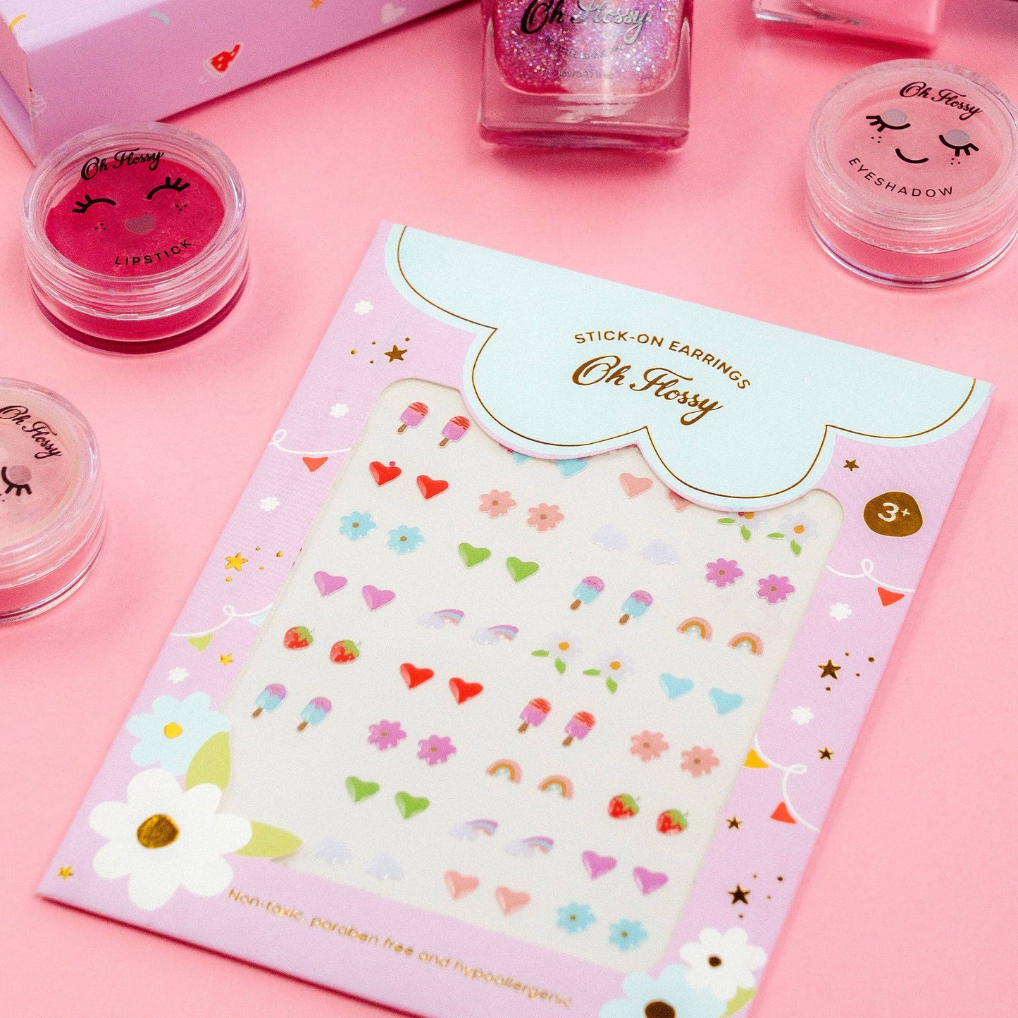 OhFlossy stick-on earrings from our princess box