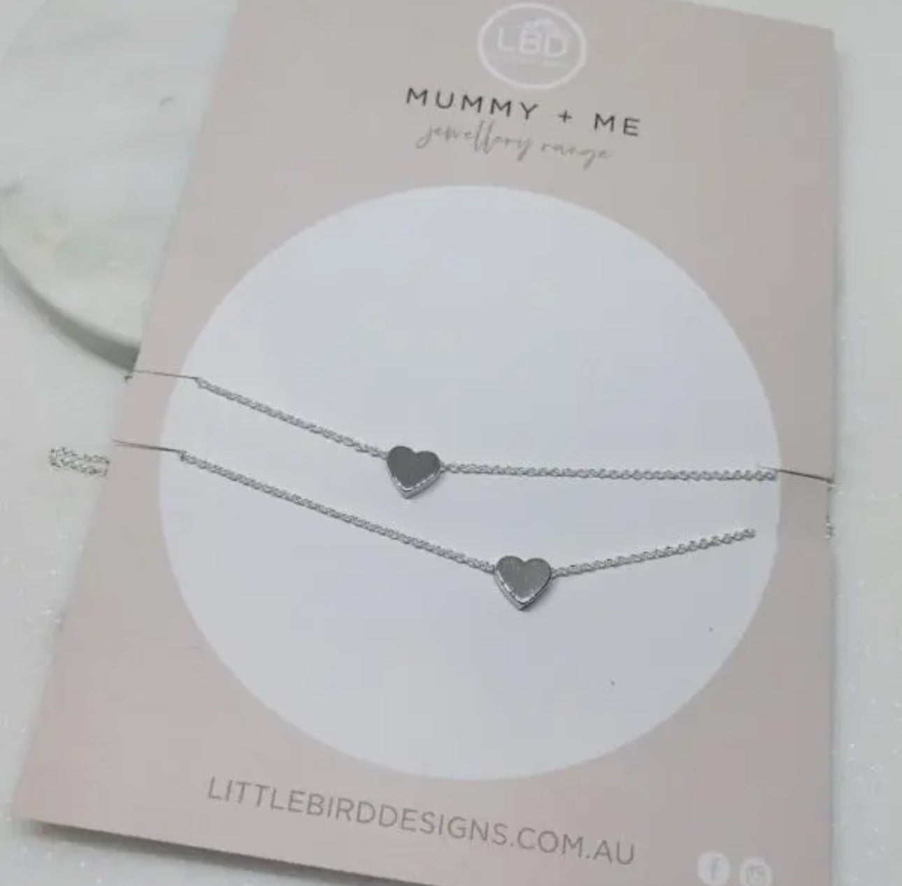 Mother and daughter matching Mummy and me necklace