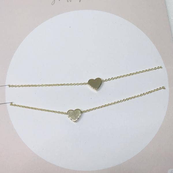 LBD by Little Bird Designs - Mummy and Me Heart Necklaces: Gold