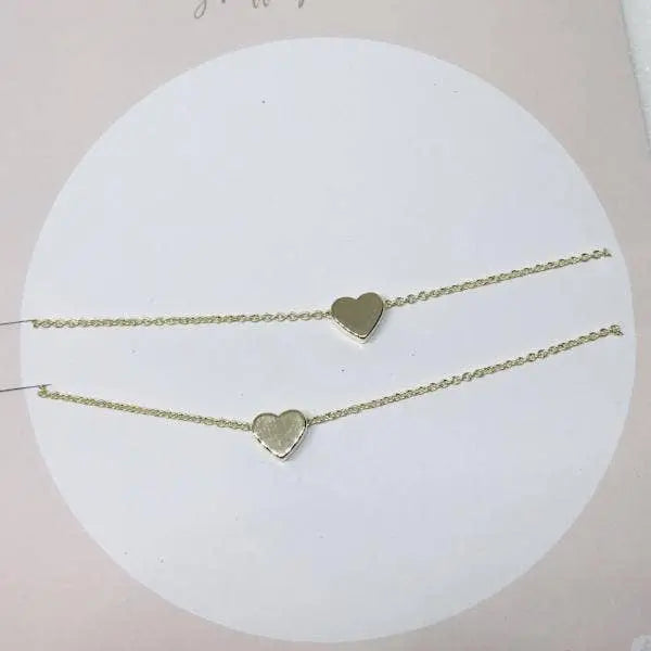 LBD by Little Bird Designs - Mummy and Me Heart Necklaces: Gold - Mademoiselle Sunshine