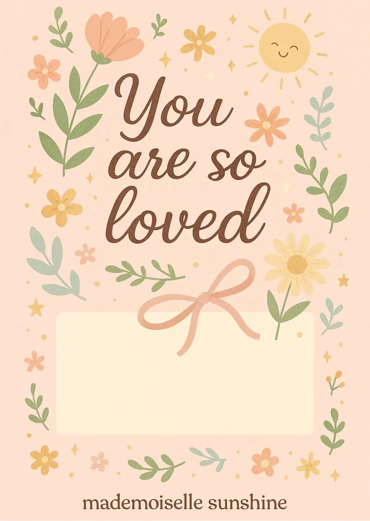 💌 Personalised Card - Mademoiselle Sunshine