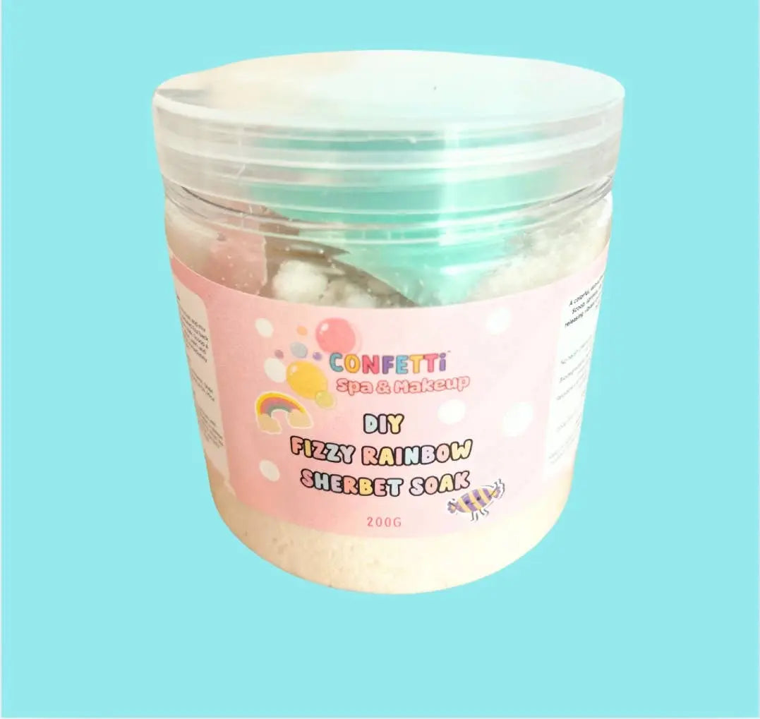 Confetti Blue - DIY Fizzy Rainbow Sherbert Soak - Mademoiselle Sunshine