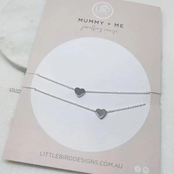 LBD by Little Bird Designs - Mummy and Me Heart Necklaces: Gold - Mademoiselle Sunshine