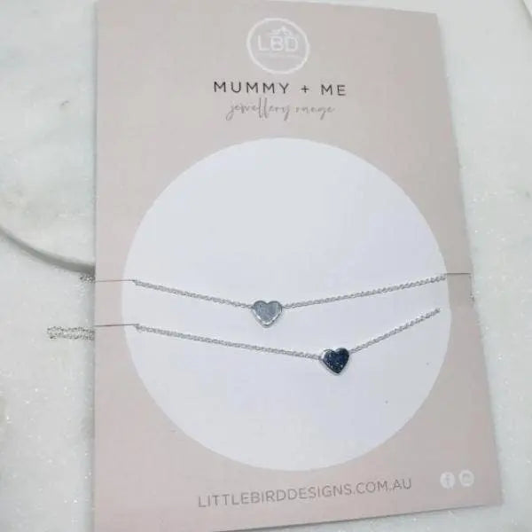 LBD by Little Bird Designs - Mummy and Me Heart Necklaces: Gold - Mademoiselle Sunshine