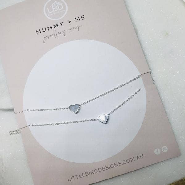 LBD by Little Bird Designs - Mummy and Me Heart Necklaces: Gold