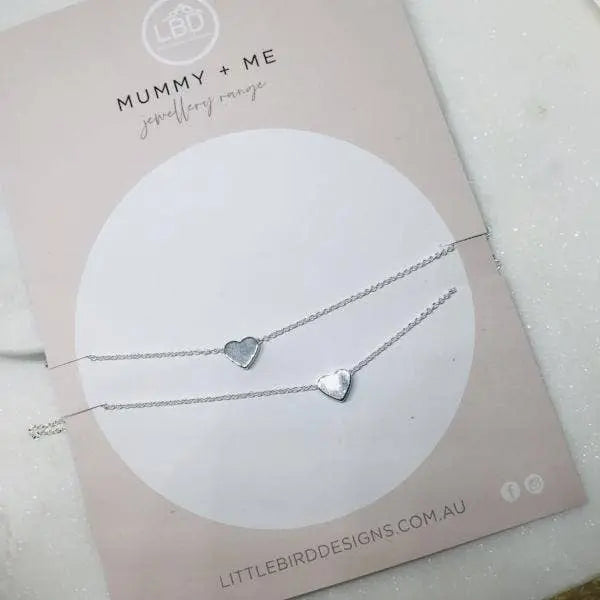 LBD by Little Bird Designs - Mummy and Me Heart Necklaces: Gold - Mademoiselle Sunshine