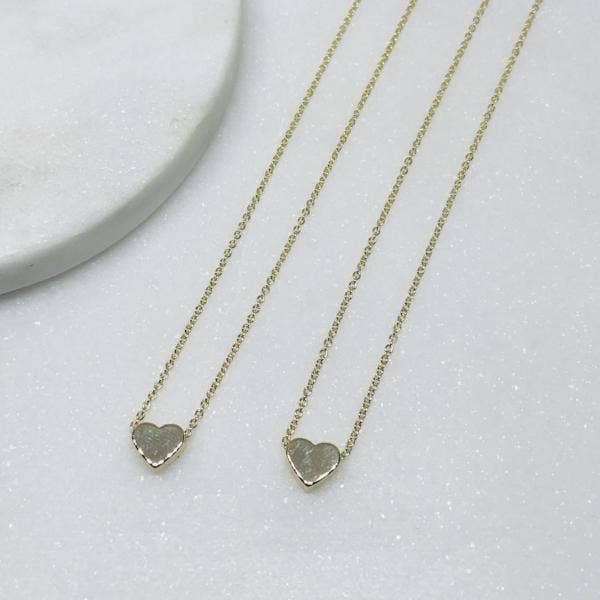 LBD by Little Bird Designs - Mummy and Me Heart Necklaces: Gold
