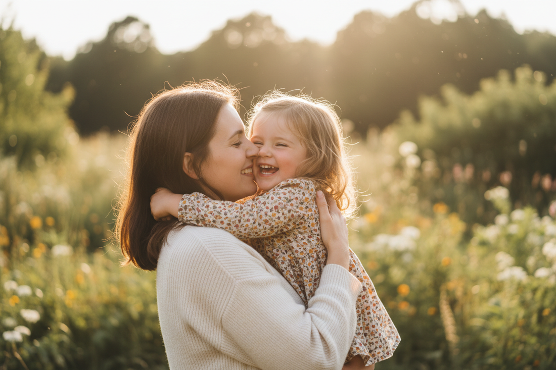 mother and daughter hugging