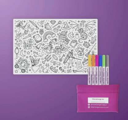 Reusable coloring mat in our Princess Box