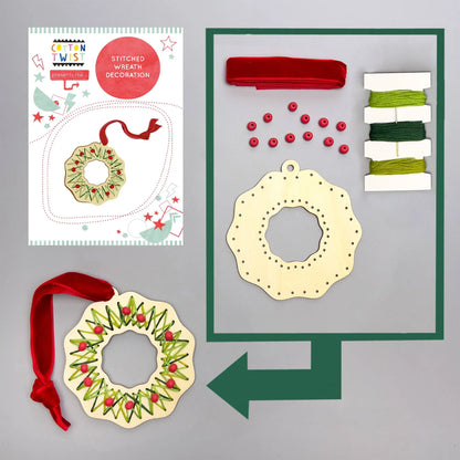 Cotton Twist - Make Your Own Stitched Wreath Decoration