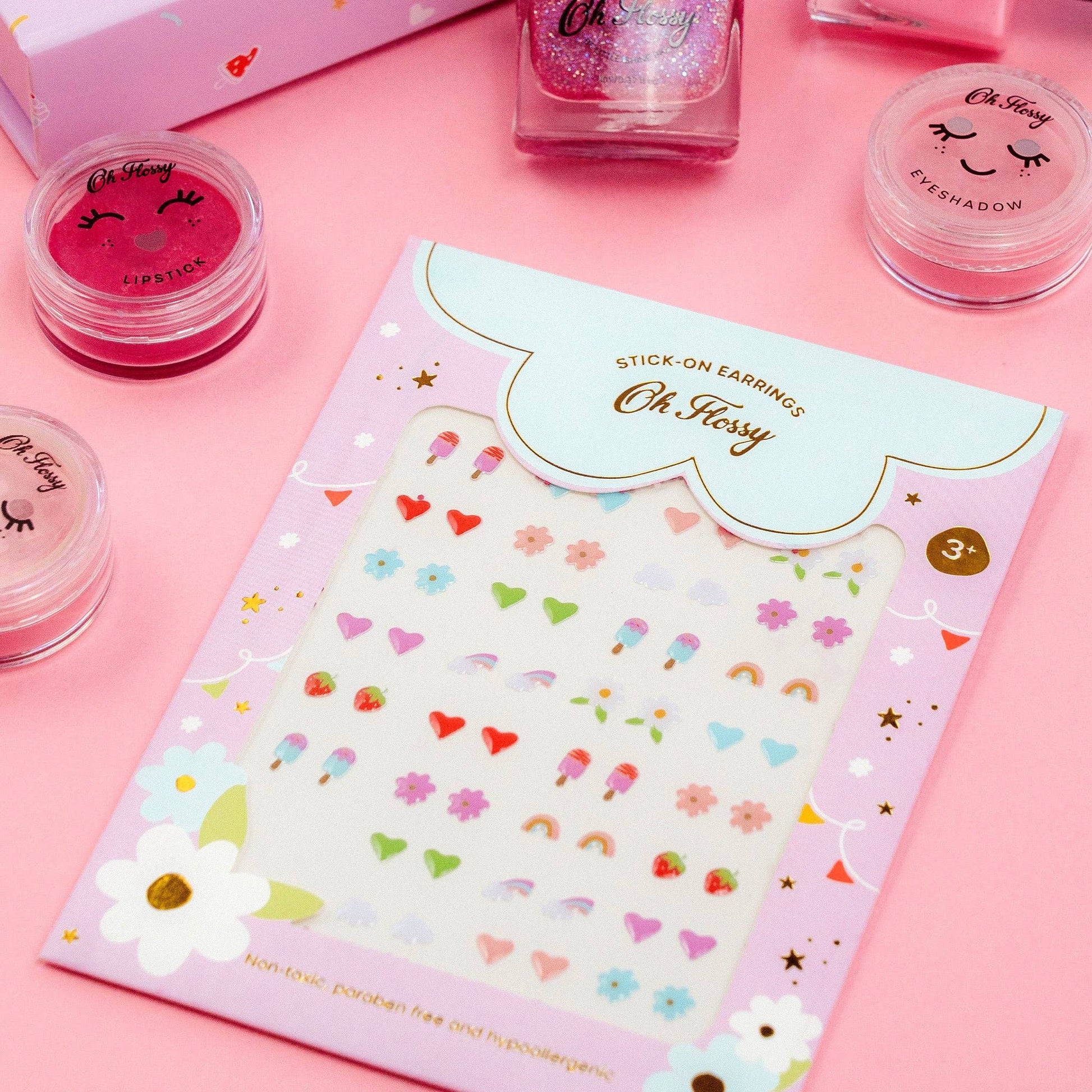 OhFlossy stick-on earrings from our princess box