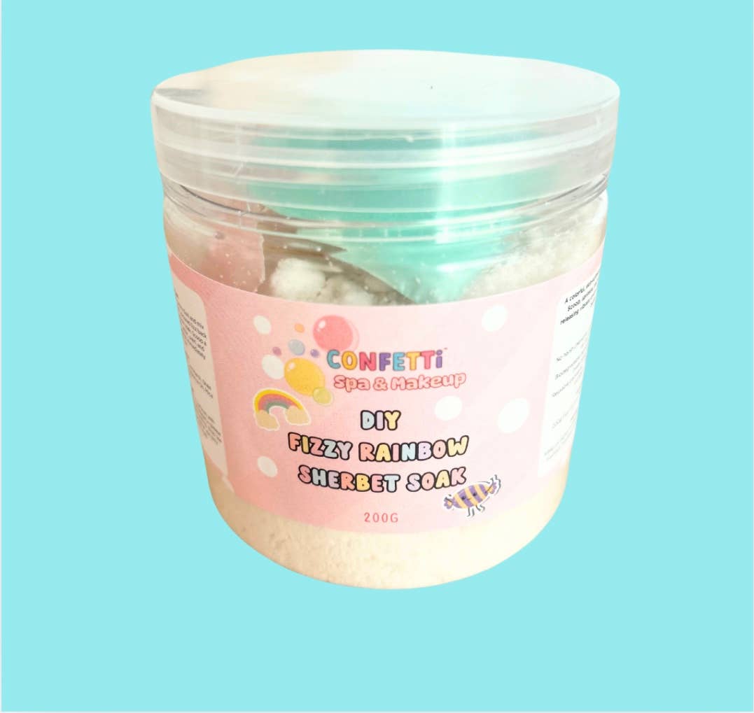 Confetti Blue - DIY Fizzy Rainbow Sherbert Soak