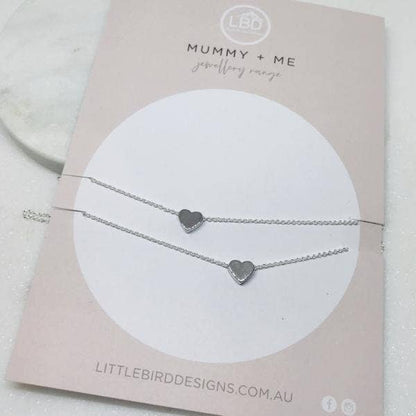 LBD by Little Bird Designs - Mummy and Me Heart Necklaces: Gold
